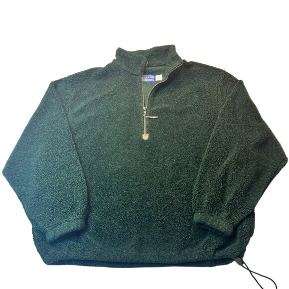 Pendleton Green Sherpa Fleece Half-Zip Pullover Size XL - Picture 1 of 7